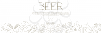 Beer graphic design. Banner, flyer. Vector illustration