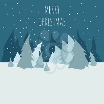 Flat style christmas holiday elements for greeting card, poster design. Vector illustration