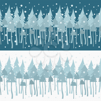 Flat style christmas holiday seamless pattern, banner, poster design. Vector illustration