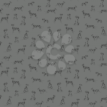 Great dane seamless pattern. Different variaties of coat color dog set.  Vector illustration