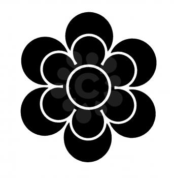 Royalty Free Clipart Image of an Abstract Flower