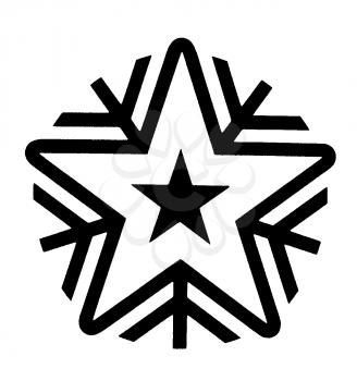 Royalty Free Clipart Image of a Star Design