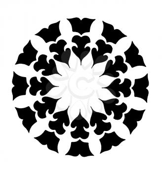 Royalty Free Clipart Image of an Abstract Snowflake Design
