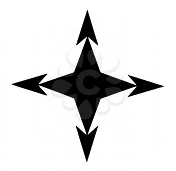 Royalty Free Clipart Image of a Star and Arrow Design
