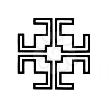 Royalty Free Clipart Image of a Labyrinth Design