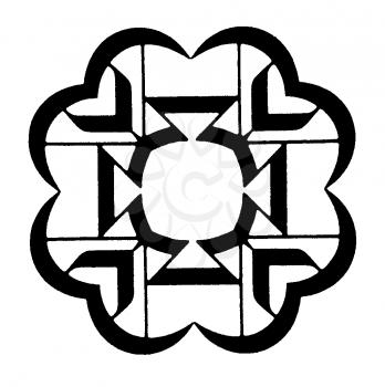 Royalty Free Clipart Image of an Abstract Flower Design