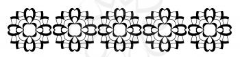Royalty Free Clipart Image of an Abstract Flower Border
