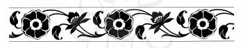 Royalty Free Clipart Image of a Floral Header