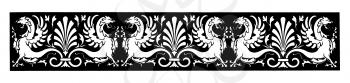 Royalty Free Clipart Image of a Winged Creatures on a Banner