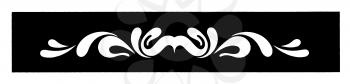 Royalty Free Clipart Image of a Black Header With a White Design