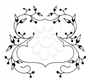 Royalty Free Clipart Image of a Vine Frame