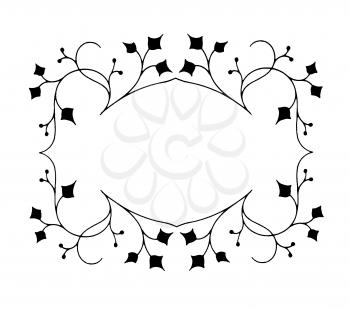 Royalty Free Clipart Image of a Vine Frame