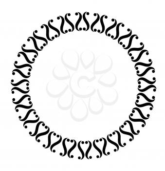 Royalty Free Clipart Image of a Circular Frame