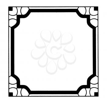 Royalty Free Clipart Image of a Square Frame
