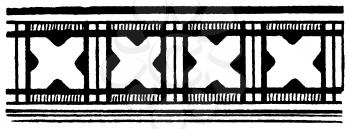 Royalty Free Clipart Image of a Horizontal Banner of Crosses