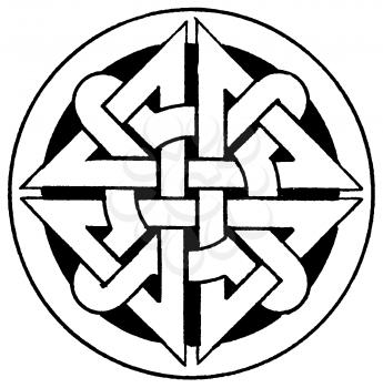 Royalty Free Clipart Image of a Celtic Medallion