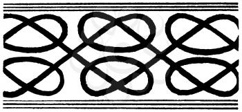 Royalty Free Clipart Image of a Horizontal Border of Knots
