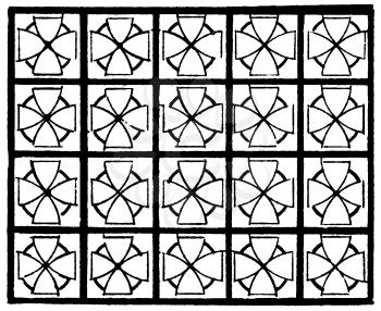 Royalty Free Clipart Image of a Repeating Pattern of Squares