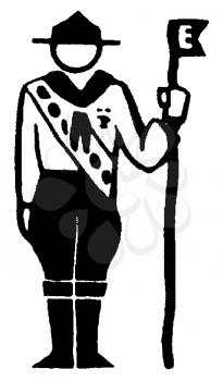 Royalty Free Clipart Image of a Scout