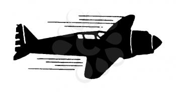 Royalty Free Clipart Image of a Fighter Plane