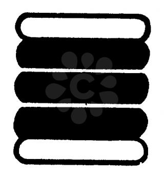 Royalty Free Clipart Image of a Stack of Rectangles