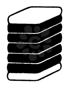 Royalty Free Clipart Image of a Stack