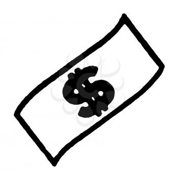 Royalty Free Clipart Image of a Dollar Bill