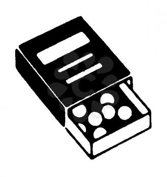 Royalty Free Clipart Image of a Box With Small Circles