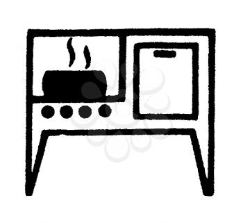 Royalty Free Clipart Image of an Oven