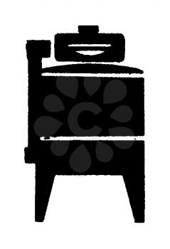 Royalty Free Clipart Image of a Wringer Washer