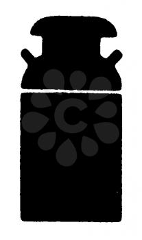 Royalty Free Clipart Image of a Milk Jugs