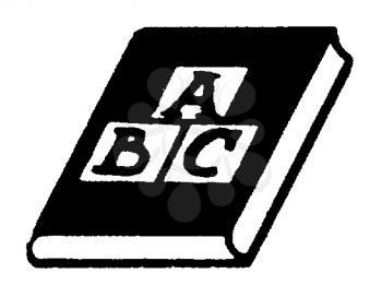 Royalty Free Clipart Image of a Book With ABC on the Cover