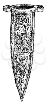 Royalty Free Clipart Image of a dagger scabbard