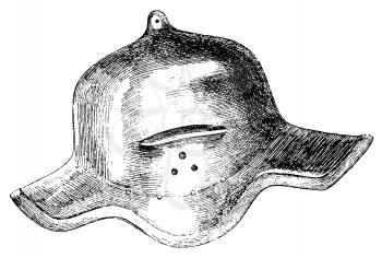 Royalty Free Clipart Image of a Cervelliere Helmet