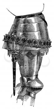 Royalty Free Clipart Image of Waist to Knee height Knights Armour 