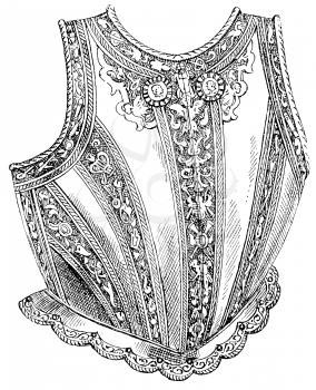 Royalty Free Clipart Image of a Brest Plate of Armour 