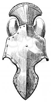 Royalty Free Clipart Image of a Piece of Armour