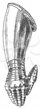 Royalty Free Clipart Image of a Right Gauntlet 