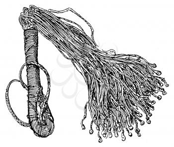 Royalty Free Clipart Image of a Leather Whip 