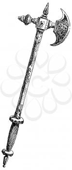 Royalty Free Clipart Image of a medieval battle axe 