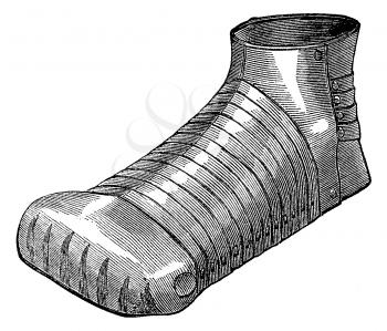 Royalty Free Clipart Image of Armour for a Foot  