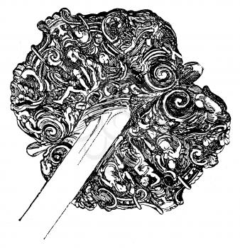 Royalty Free Clipart Image of the Hilt of a Sword