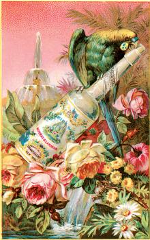 Royalty Free Photo of a  Vintage Perfume Advertisement