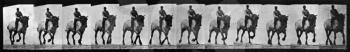Royalty Free Photo of a Repeating Pattern of Horse and Rider