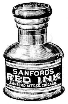 Royalty Free Clipart Image of an Inkwell