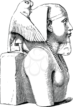 Royalty Free Clipart Image of an Egyptian Statue