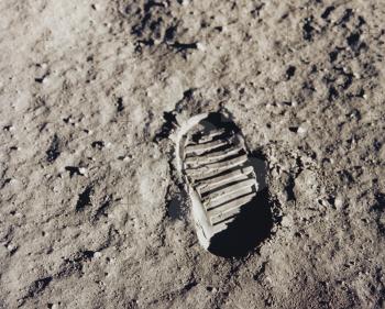 Royalty Free Photo of The First Step on the Moon 
