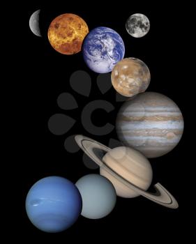 Royalty Free Photo of all the Planets in the Solar system