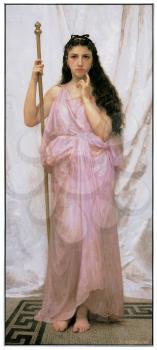 Royalty Free Clipart Image of Young Priestess by Adolphe William Bouguereau