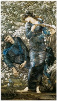 Royalty Free Clipart Image of The Beginning of Merlin by Edward Burne-Jones